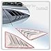 MUXEE 2Pcs Rear Side Window Louvers Air Vent Scoop Shades Cover Blinds Trim for Hyundai Tucson 2022 2023 2024 2025 - ABS Bright Black Sport Interior Accessories（NOT FIT Tucson nline）