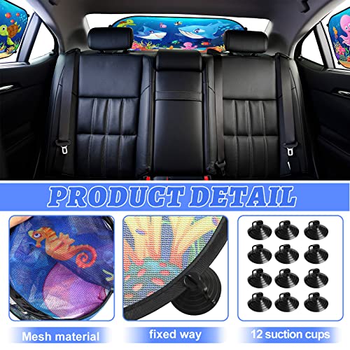 5 Pcs Car Sunshade For Baby Window Shades For Car Baby Car Shades For Side Windows Ocean Style 17 X 14 Inch Car Window Shades With 12 Suction Cups Sun And Uv Protection For Child Kids #TOP2