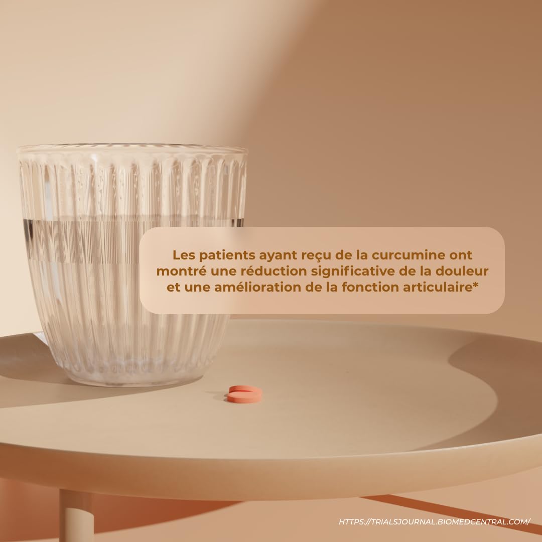 Curcuma BIO breveté CurQfen® | Curcumine microencapsulée biologique = assimilation supérieure à la pipérine poivre noir | Résultats prouvés par études cliniques| Curaform