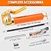 THINKWORK Mini Grease Gun Kit for 3 Oz Tubes, 3000 PSI Pistol Grip Lube Grease Guns Tool with 0.53