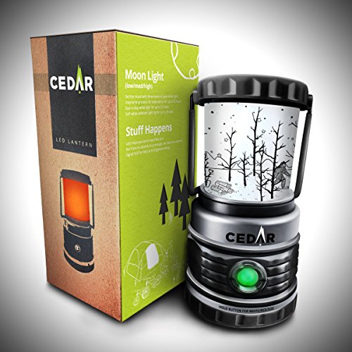 7 Mode Water Resistant Shock Proof Battery Powered Ultra Long Lasting Up To 30 DAYS Straight 300 Lumens Ultra Bright LED Lantern Perfect Camping Lantern for Hiking Camping Emergency Hurricanes Outages