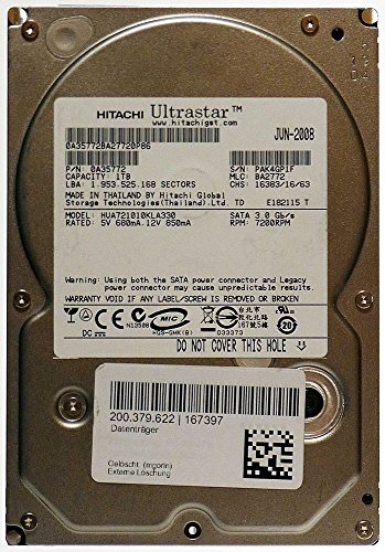1000GB Festplatte HDD Ultrastar HUA721010KLA330 SATA ID13206 