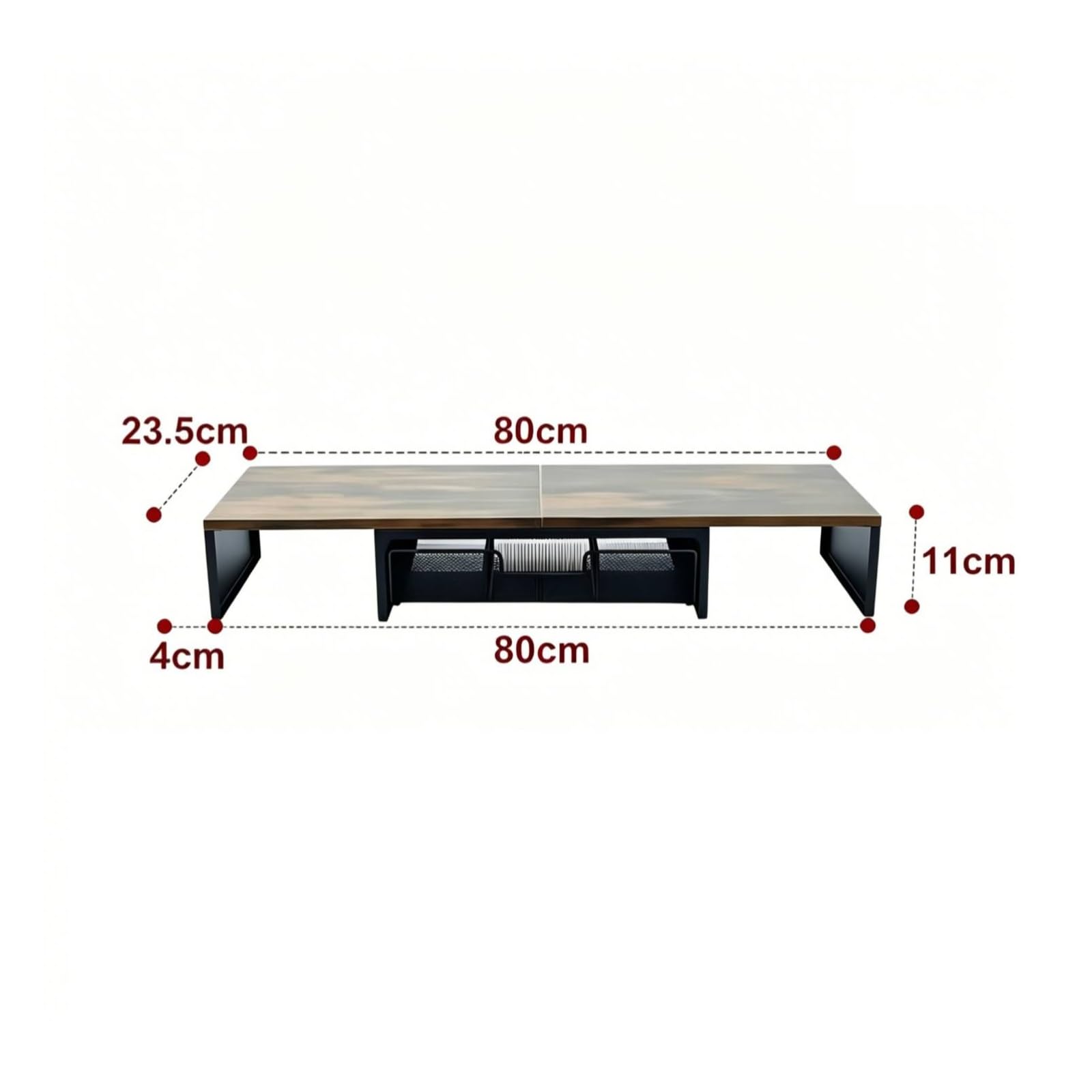 Colcolo Support Double Écran Réglable | Support Moniteur Rangement, Organisé, Mobilier, pour Télétravail, Professionnels, sans Porte-Stylo