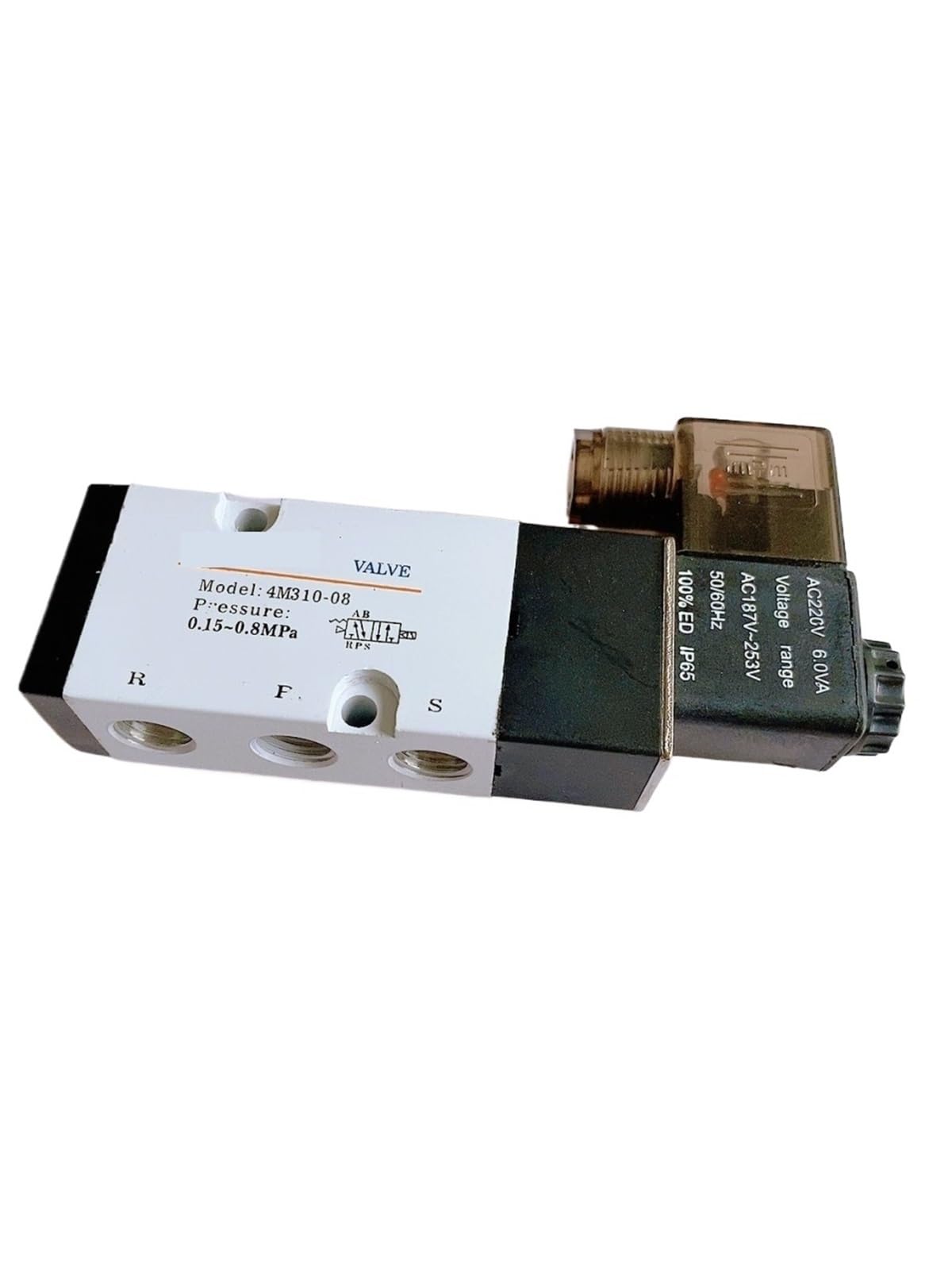 Électrovanne pneumatique 4M310-08 5/2 voies DC12V 1/4" distributeur rouge