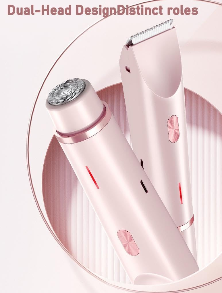 Pelvora Intimrasierer 5-In-1 Für Damen, Pelvora Intim Trimmer, Elektrischer Rasierer Damen, Mit Usb-Ladestation, Ipx7 Wasserdichter, Für Körper, Achseln, Bikini, Augenbrauen Und Nase (Lila)