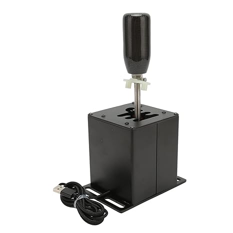 Dpofirs USB Simulator Shifter for ATS ETS Dust WRC Sim EST LFS Racing Games, H Gear Shifter for Logitech G29 G27 G25 G920 T300RS GT Steering Wheel PC Wins 6+R