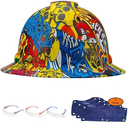 Full Brim Pyramex Hard Hat, Skull 