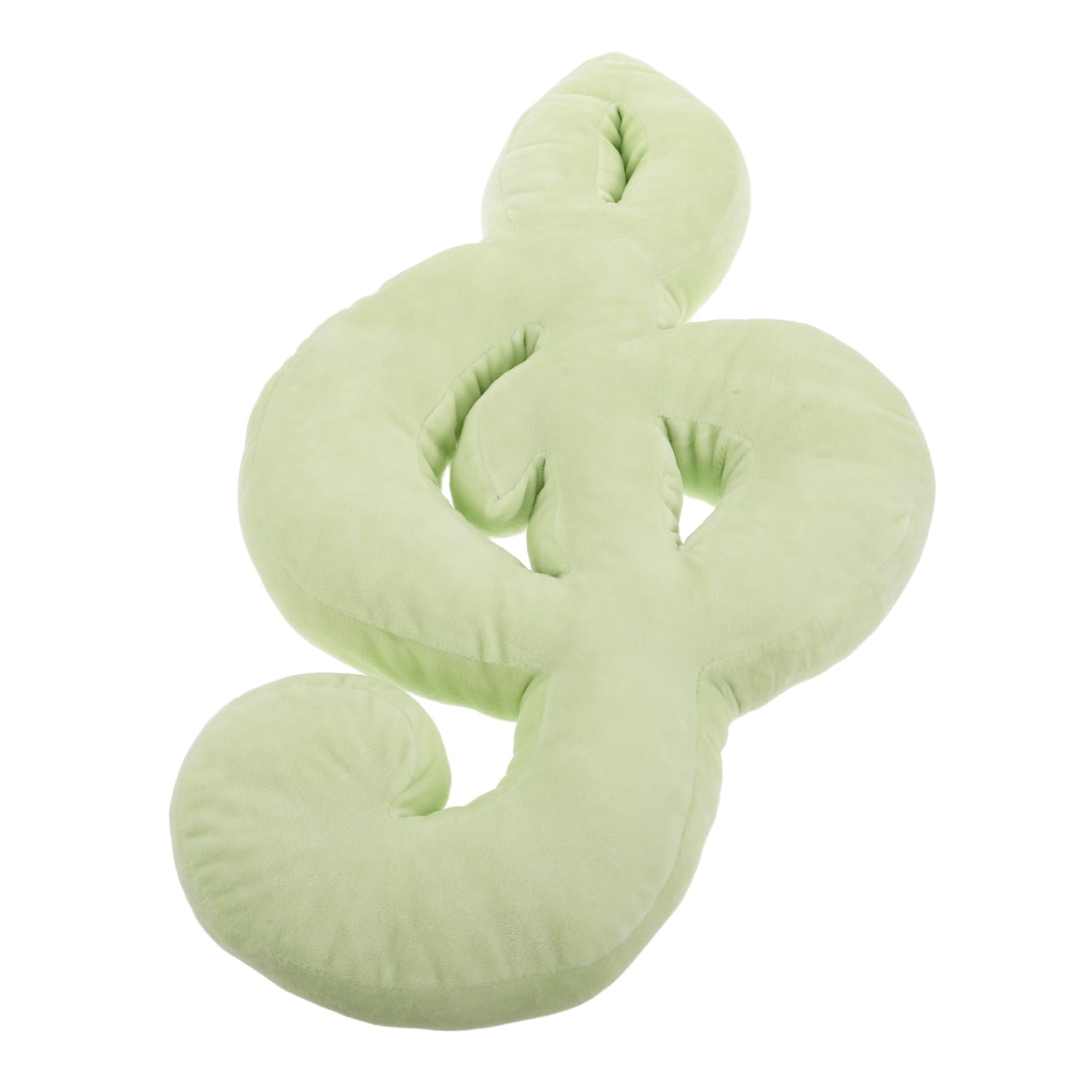 Coussin note de musique en peluche verte pour salon et bureau