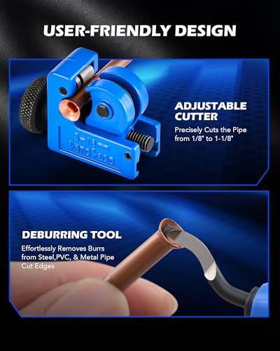 Image of Orion Motor Tech Brake Line Flaring Tool Kit, 45 & 37 Degree Flaring Tool Set, Single Bubble Double Flare Tool Kit for Brake Lines, Professional Brake Flare Tool Kit for 3 /16 inch 1 /4 inch 5 /16 inch 3 /8 inch Tubes
