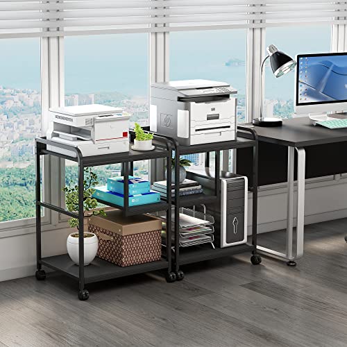 Image of Fannova Printer Stand with Storage Shelf for PC Computer Tower CPU Shredder