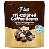 Funtasty Chocolate Covered Espresso Coffee Beans Tri-Colored, 2 Pounds