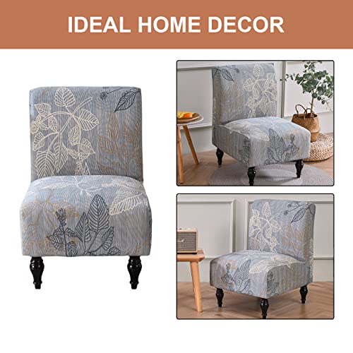 Image of Eco-Ancheng Armless Chair Slipcover - Removable, Washable, Printed Accent Chairs for Living & Dining Room
