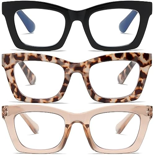 Stylish Readers for Women Reading Glasses with Blue Light Blocking and Spring Hinge