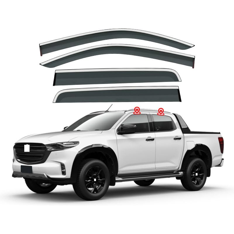Deflectores de aire para ventilar Mazda BT-50 TF 2021+ en lluvia