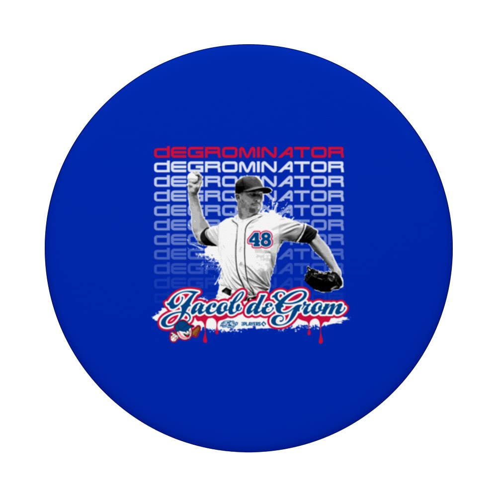 Jacob deGrom Texas Baseball Sket One x MLB Players PopSockets Swappable PopGrip, Black - Image 3