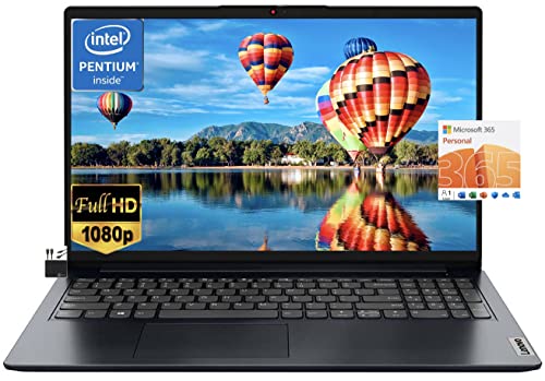 Lenovo Ideapad 2023 Newest Laptop,15.6 Inch Fhd Anti-Glare Display,Quad-Core Intel Pentium N6000,Uhd Graphics,20Gb Ram,1Tb Ssd,Wifi 6,Hd Webcam,Long Battery,Office 365,Win 11+Marxsolcables Abyss Blue #TOP4