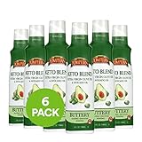Pompeian Keto Extra Virgin Olive Oil & 100% Avocado Oil Cooking Spray, No Propellants, 5 Fl Oz, Pack of 6