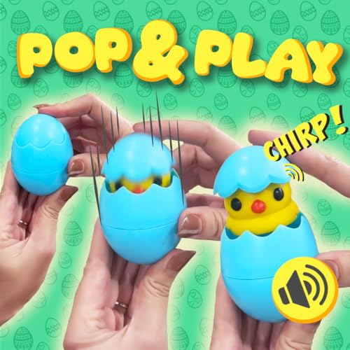 Easter Basket Stuffers for Teens, Pop & Play Toy, Boys Basket Fillers, Unique Holiday Presents for Boys & Girls, Fun Spring Gifts for Teens, Novelty Item (Chick)
