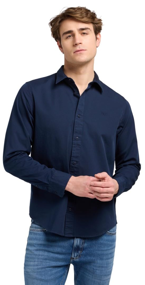 LEE - Hemd Herren - Regular Fit - Patch Shirt - Rivet Navy