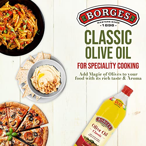 Image of Borges Classic Olive Oil - 2 L |Packed in Spain |75% MUFA | Rich in Antioxidants | Ideal For Mediterranean dishes like Pizza, Pasta and speciality dishes