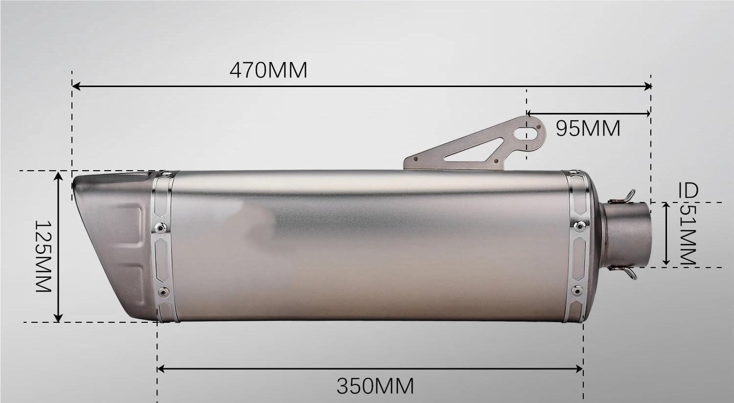 uitlaat flexibele buis Tłumik Wydechowy Motocykla 51 Mm Z Dla R6 ZX4R ZX6R CBR600 GSXR750 Uitlaat eindpijp