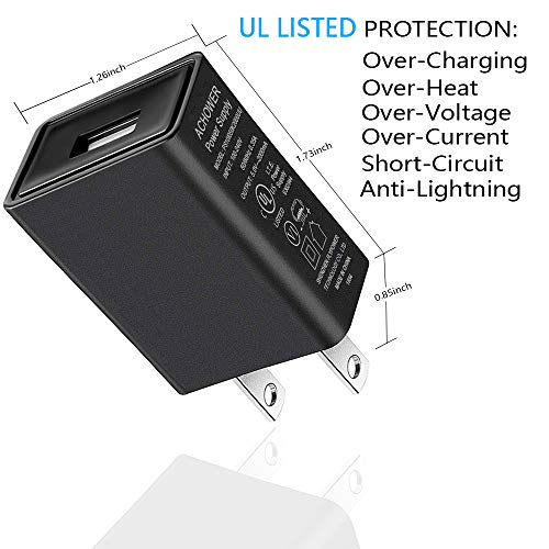 Compatible For Lg K8V Phone Charger - [Ul Listed] For Lg K8V K30 K20 K20V K10 K8 K7 K4 K3, Phoenix 3 4, Aristo 2, Xpression Plus, X Charger/Venture, Cell Phone Micro Usb Wall Charger With 5Ft Cable #TOP1