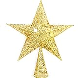 Diseño de calidad: nuestra estrella para árbol de Navidad cuenta con un cuerpo de cable metálico para mantener la estrella firmemente en la parte superior de tu árbol. Apreciarás el sencillo y elegante diseño plateado de esta decoración y crea el árbol de Navidad más bonito.