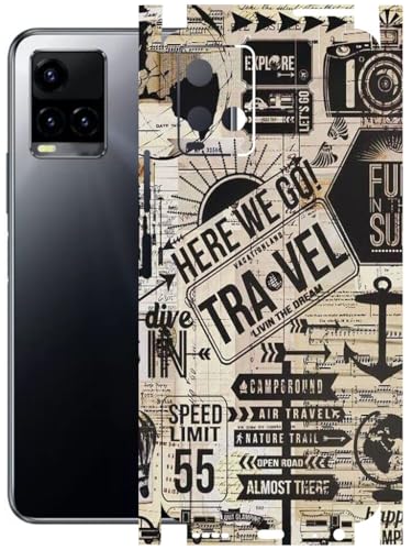 Image of AtOdds - Full Body Back Screen Guard Protector Film - Lamination Wrap Skin Sticker Compatible with VIVO Y33T | Scratchproof Matte Finish (Explore)