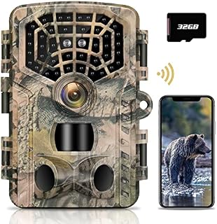 VANBAR 4K WiFi Wildlife Camera 48MP Bluetooth with 940nm No Glow Night Vision Motion Recording IP66 Waterproof Trail Camera with 32G Memory Card