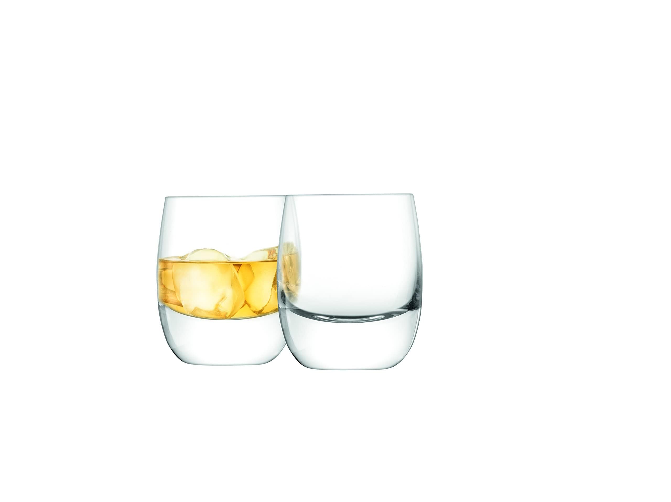 LSA International Bar Whisky Tumbler 275 ml Clear | Set of 2 | Mouthblown and Handmade Glass | BR42