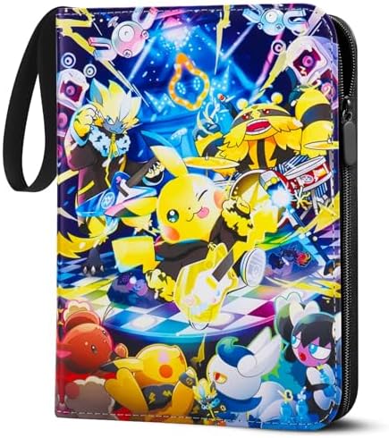LYAILOOGXL Pokémon Sammelalbum 900 Karten - PVC-frei | 50 Doppelseitige Hüllen (9 Fächer/Seite) – Wasserdichtes PU-Leder mit Reißverschluss – Für Kinder & Sammler ab 6 Jahren