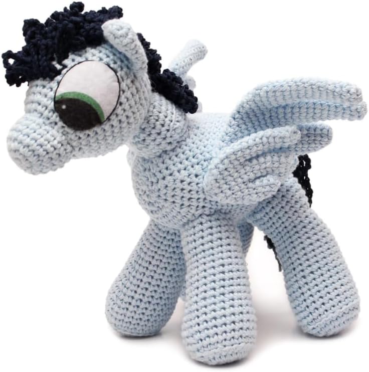 Applejack Pony Crochet Doll Handmade Amigurumi Plush Toy VAC (Light Yellow-Pink)