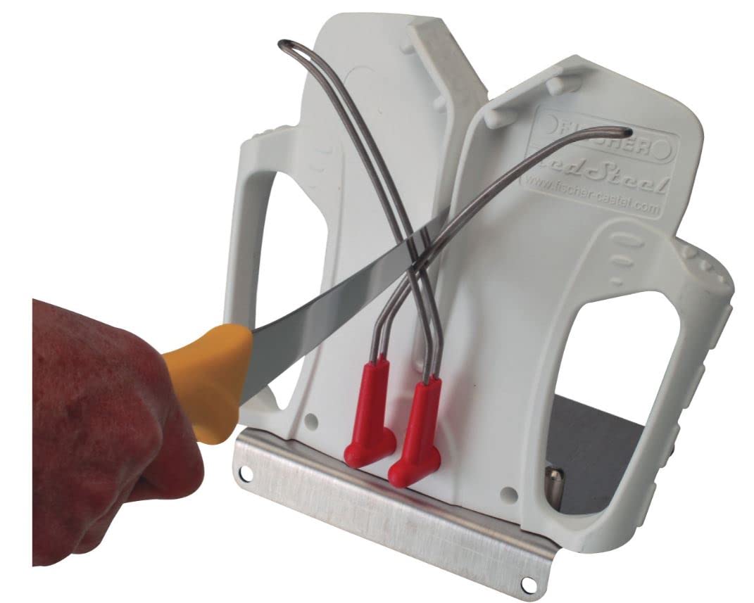 BALSAT Afilador de cuchillos profesional manual con varillas de acero inoxidable
