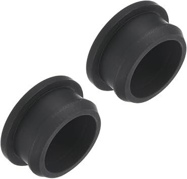 TA-VIGOR 2Pcs Silicone Snap in Locking Hole Plugs, 26mm Diameter Hole Stoppers, Rubber Panel Seal Cover Flush Type Panel Round for Kitchen Rubber Bulkheads Waterproof Sealing Plugs, Black