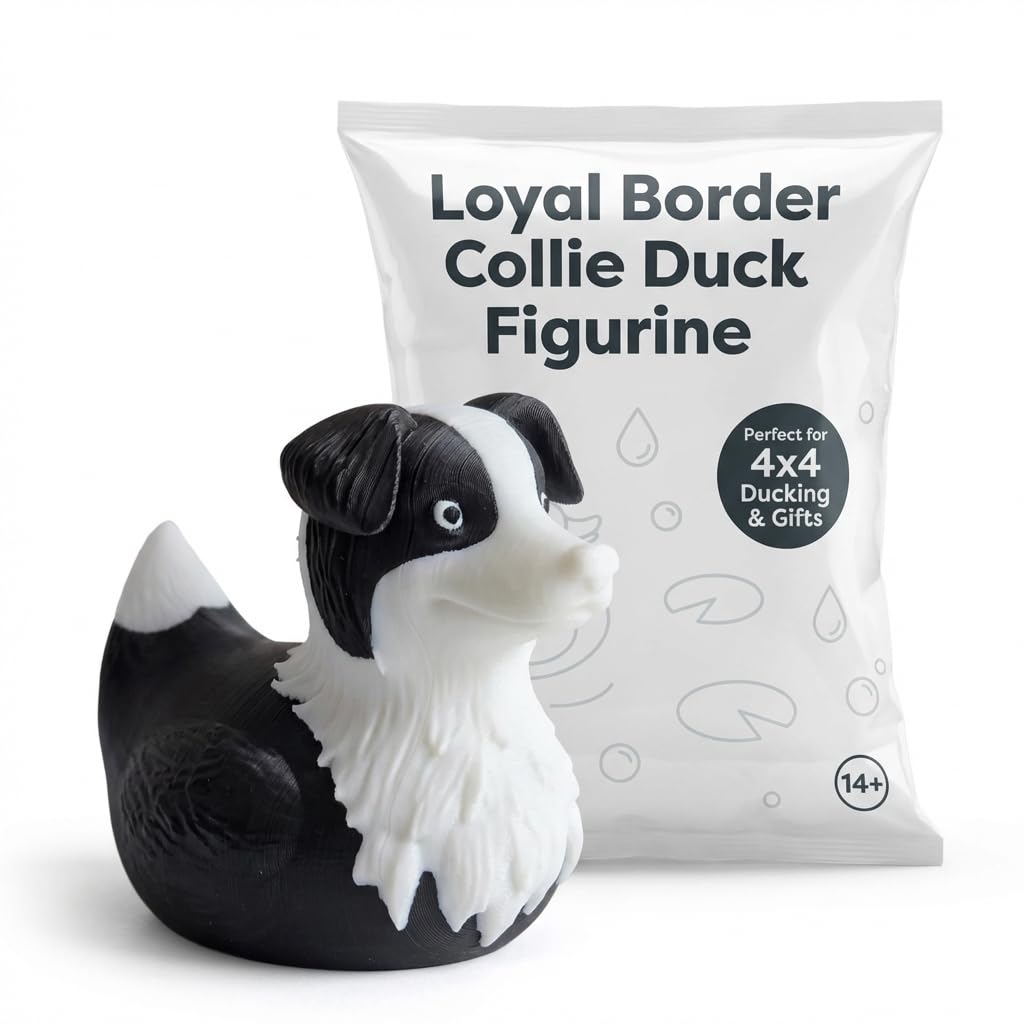 Amazon.com: Border Collie Duck Collectible Figurine - Striking