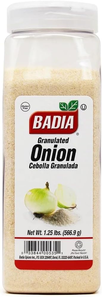 Badia 1.25 lb Bottle-Onion Granulated Powder / Cebolla Granulada en Polvo Kosher