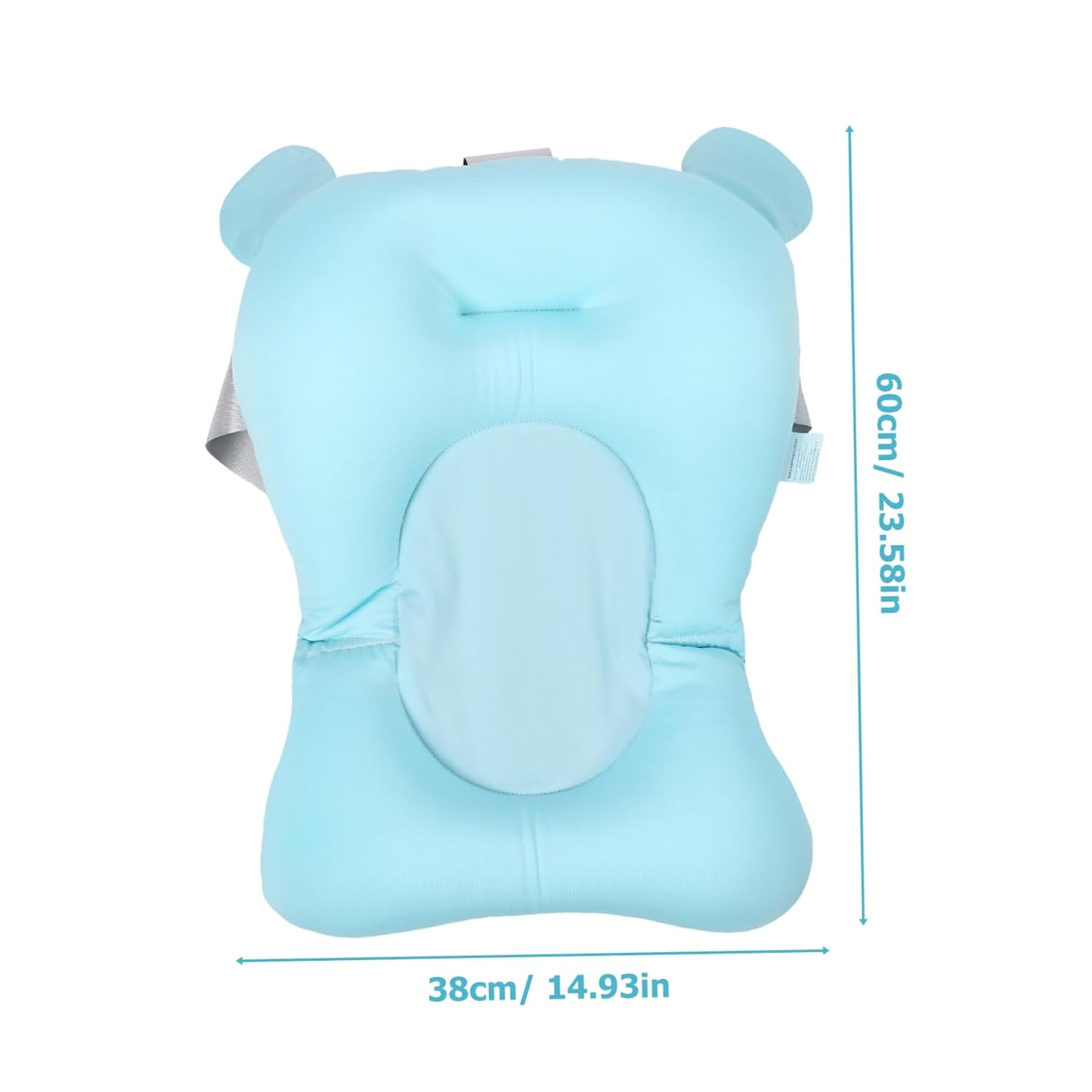Newborn Bath Seat Cushion with Multi Buckle Support Bathtub Mat for Upright Safety and Bath Tub Cushion Cartoon Style