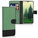 Produktbild kwmobile Hülle kompatibel mit Huawei P30 Lite - Kunstleder Wallet Case mit Kartenfächern Stand in Mintgrün Schwarz
