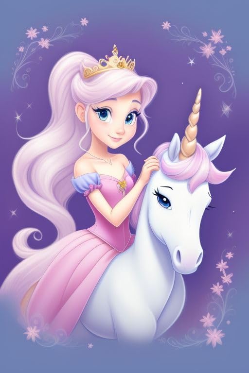 My Unicorn Princess Large Pillow for Girls