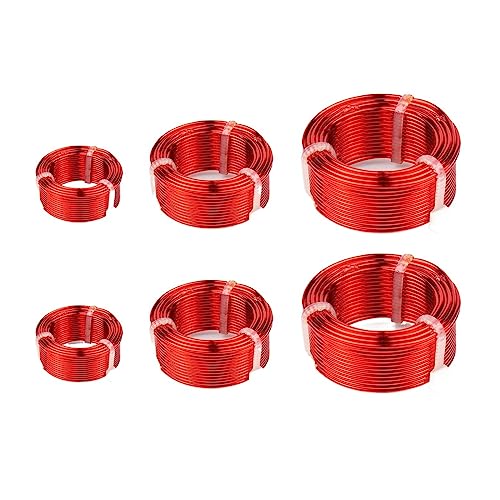 MAAFRI 1 PCS Air-core Inductor Speaker Crossover Inductor Coil Oxygen-Free Copper Frequency Divider Coil Inductance for HiFi Audio 0.8mm (Size : 0.8mm 3.2MH)