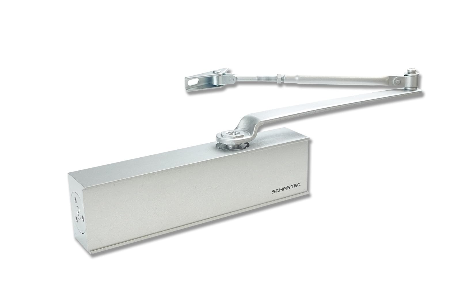 Schartec Silver Door Closer D2024 Up To 85 Kg And 110 Cm Width Automatic Top Door Closer Hydraulic Adjustable For Interior Door
