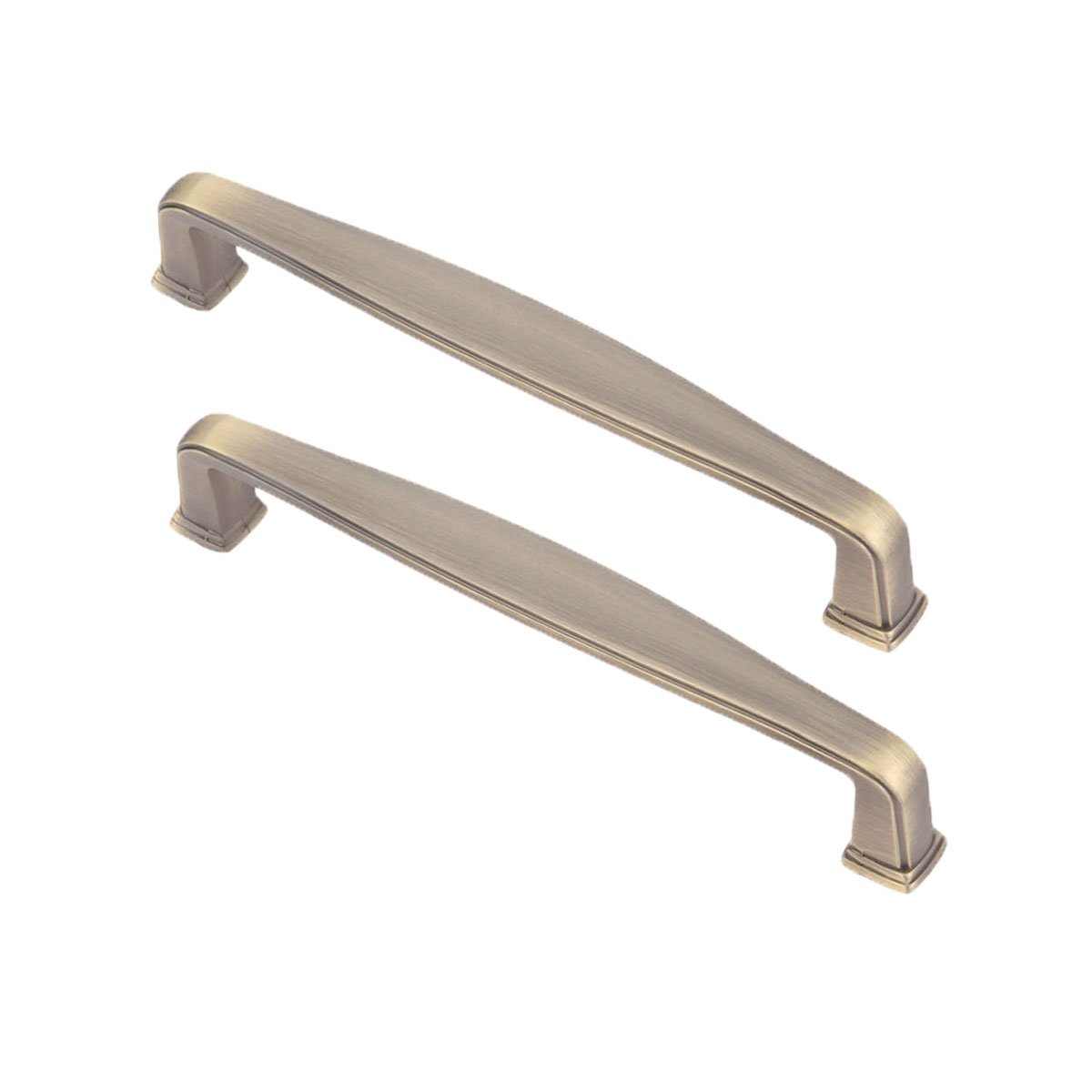 Wushadehans Style A Antique Brass Cabinet Drawer Handles 2Pcs, Zinc Alloy Kitchen Knobs Pulls Hardware Hole Distance 96Mm 128Mm(,Hole Distance 128Mm)