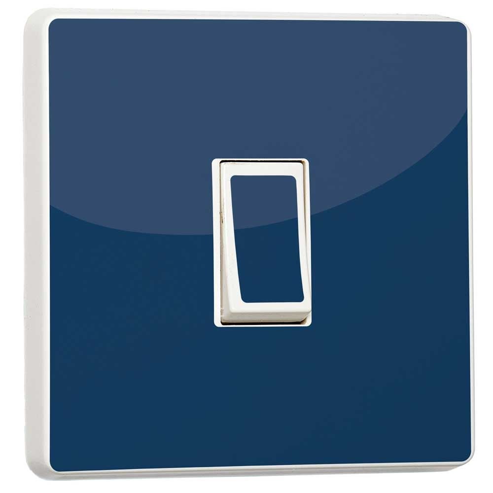 Stika.co Blue Plain Dark Light Vinyl - Single Light Switch Cover Sticker - Self-Adhesive Vinyl Room Decor - Home Decor Improvements