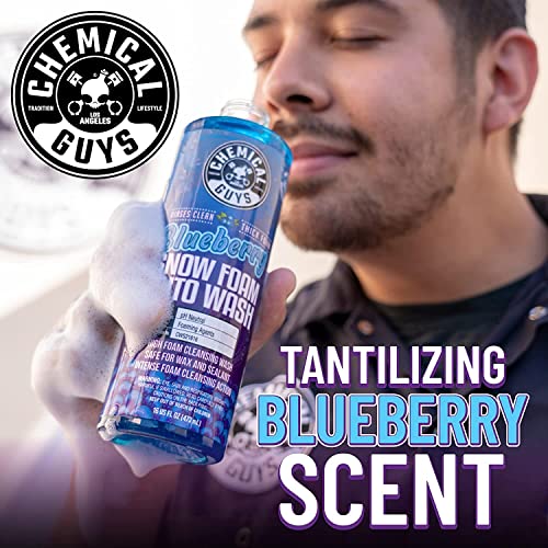 Image of Chemical Guys, Blueberry Snow Foam Car Wash Soap for Foam Cannons, 64 oz | High-foaming pH-balanced suds for cannons, guns or buckets, gentle on wax and coatings