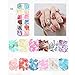 Produktbild UNSKAM Nagelsticker 12 Farben Gemischt Ultradünne Schmuck Nail Art Sticker Nagel Abziehbilder für Mädchen Kindergeburtstag DIY Nagel Kunst Dekoration