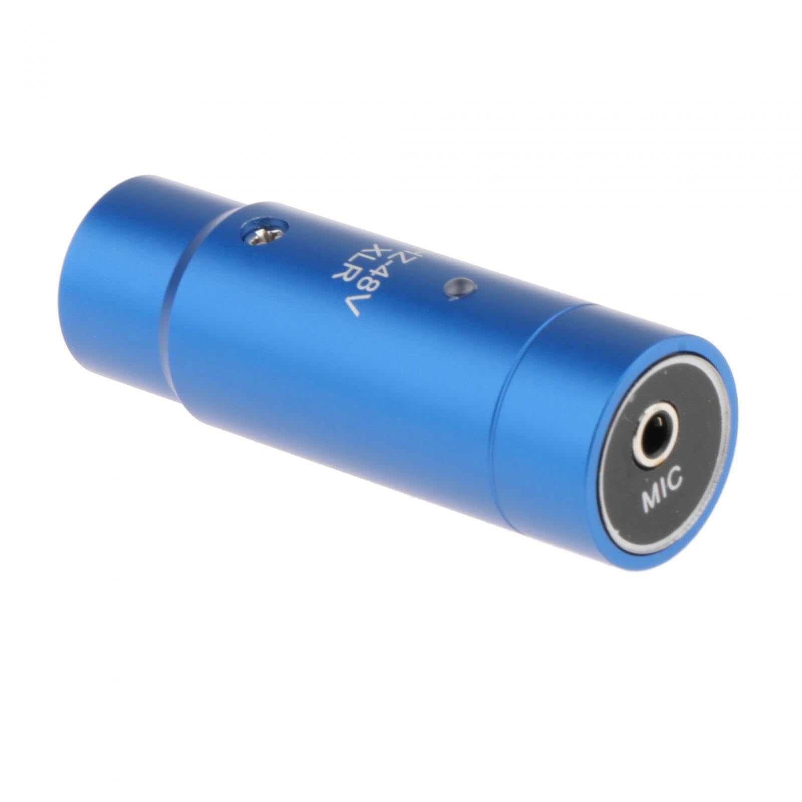 5 Set Phantomspeisung Adapter Stereo für Kondensator Mic Plug and Play XLR Mic Adapter blau Länge 63mm
