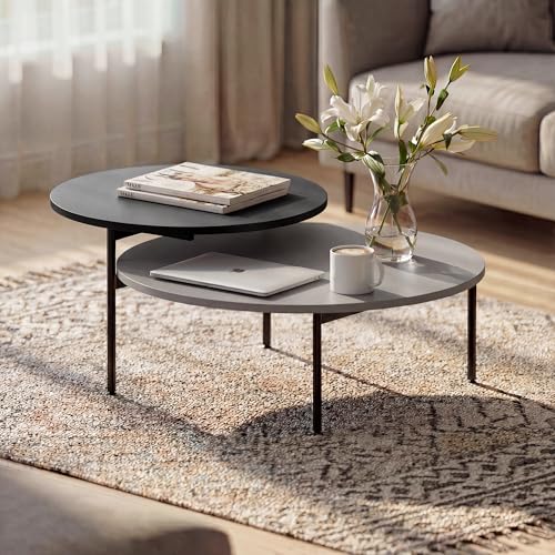 Image of Wakefit Center Table | 1 Yr Warranty | Coffee Table for Living Room Wooden, Tea Table for Living Room Wooden, Sofa Table, Free Installation from Brand, Modern Multi-Functional & Wobble-Free(Arkive)
