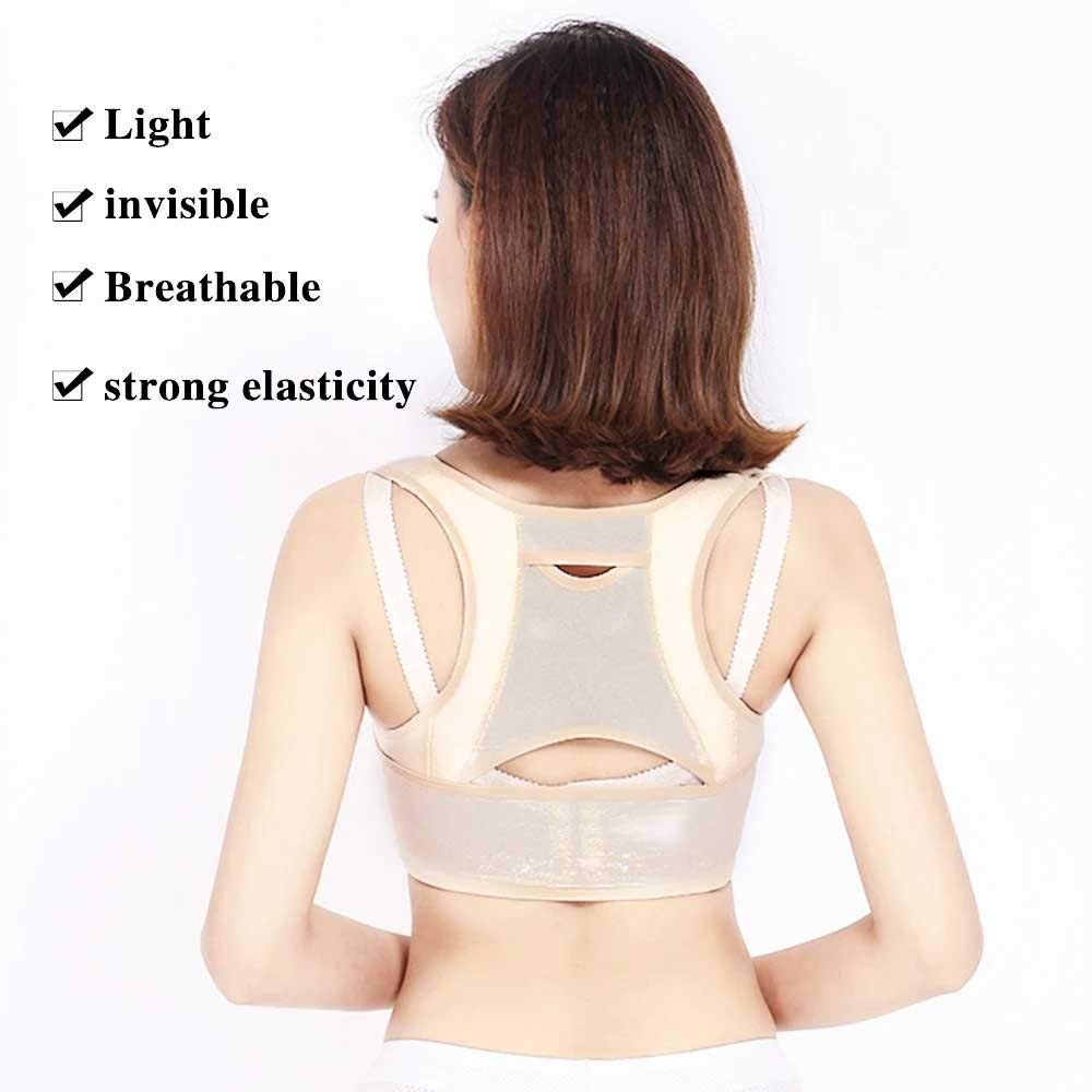 Corrector de Postura Invisible para Espalda, Cinturón de Extensión de Soporte de Hombro Ajustable para Mujeres (Tamaño: Medio-M) Hecho a Mano Luna Llena caritativa