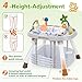 Time Followers® 6-in-1 Baby Activity Center | Jumpers and Bouncers | 4 Stage Grow Stationary Standing Toddler Play Table | Shower Gift | Infant Essential for Baby Ages 6-36Month (White)