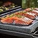 Artestia Volcanic Lava Rock Cooking Stones for Steak - 2-Piece 8.46×6.49in Stone with 1 Bamboo Tray, 3 Sauces Bowls, Grill & BBQ Hot Stones for Indoor Outdoor Use - Upgraded Version